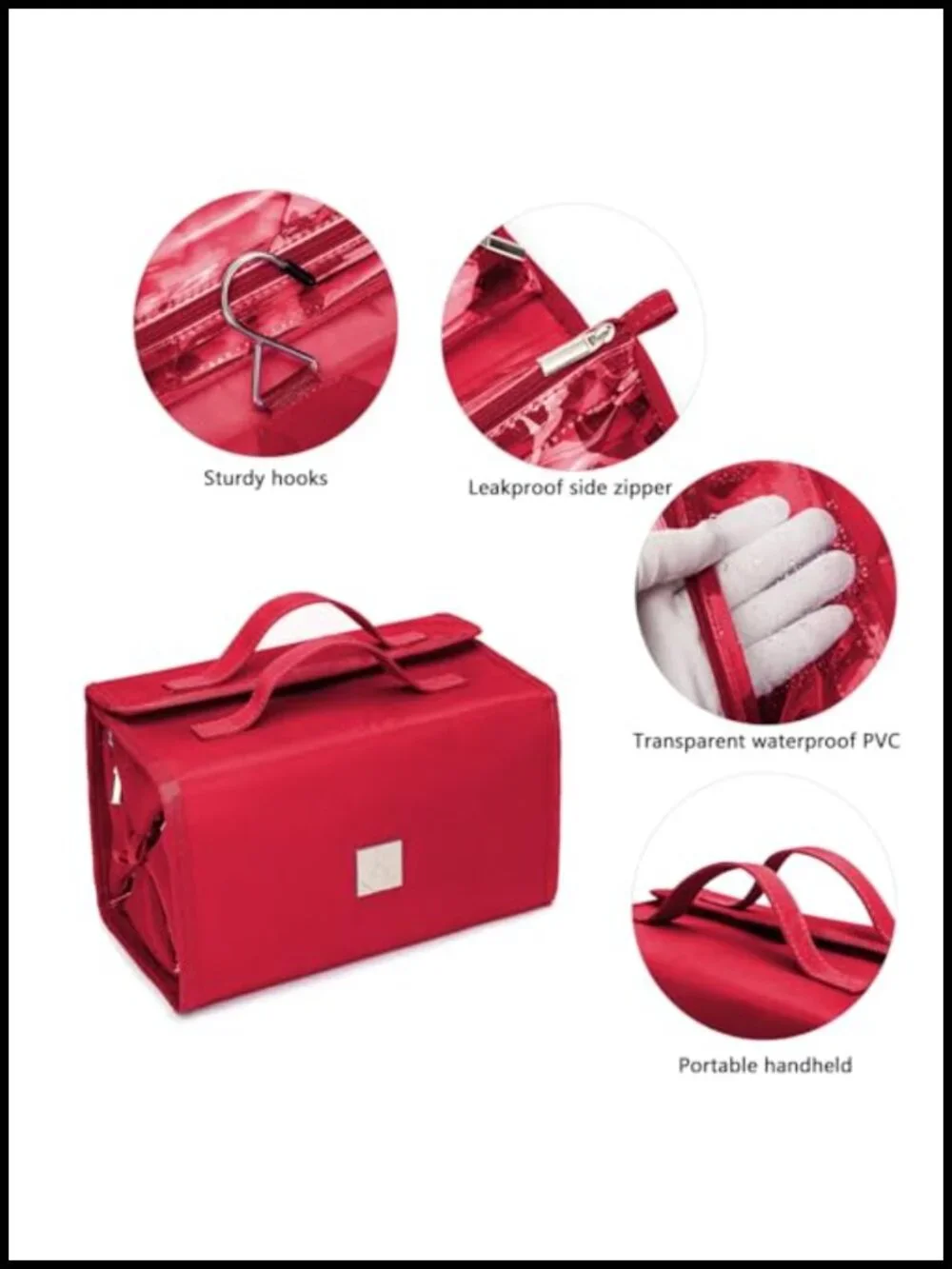 Roll Up Makeup Bag Travel Toiletry Organizer with 4 Clear TSA Approved Pouches